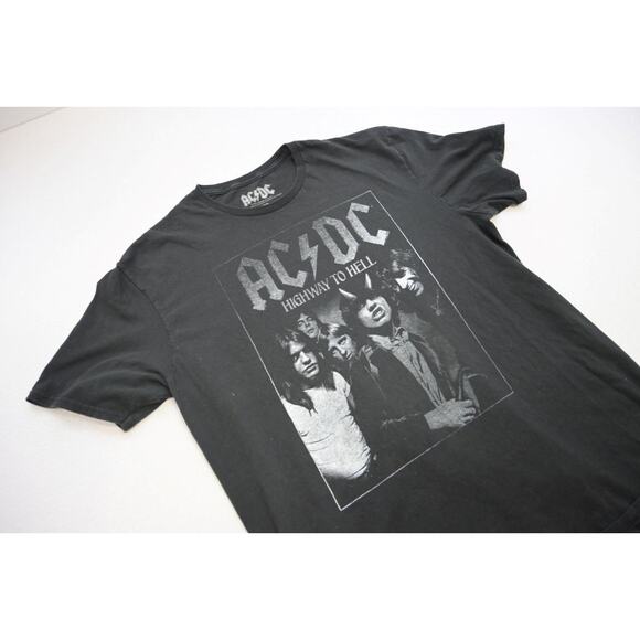 ACDC Highway to Hell Concert Tee Shirt Short Sleeve Black Graphic Mens XL-2XL - Picture 6 of 8